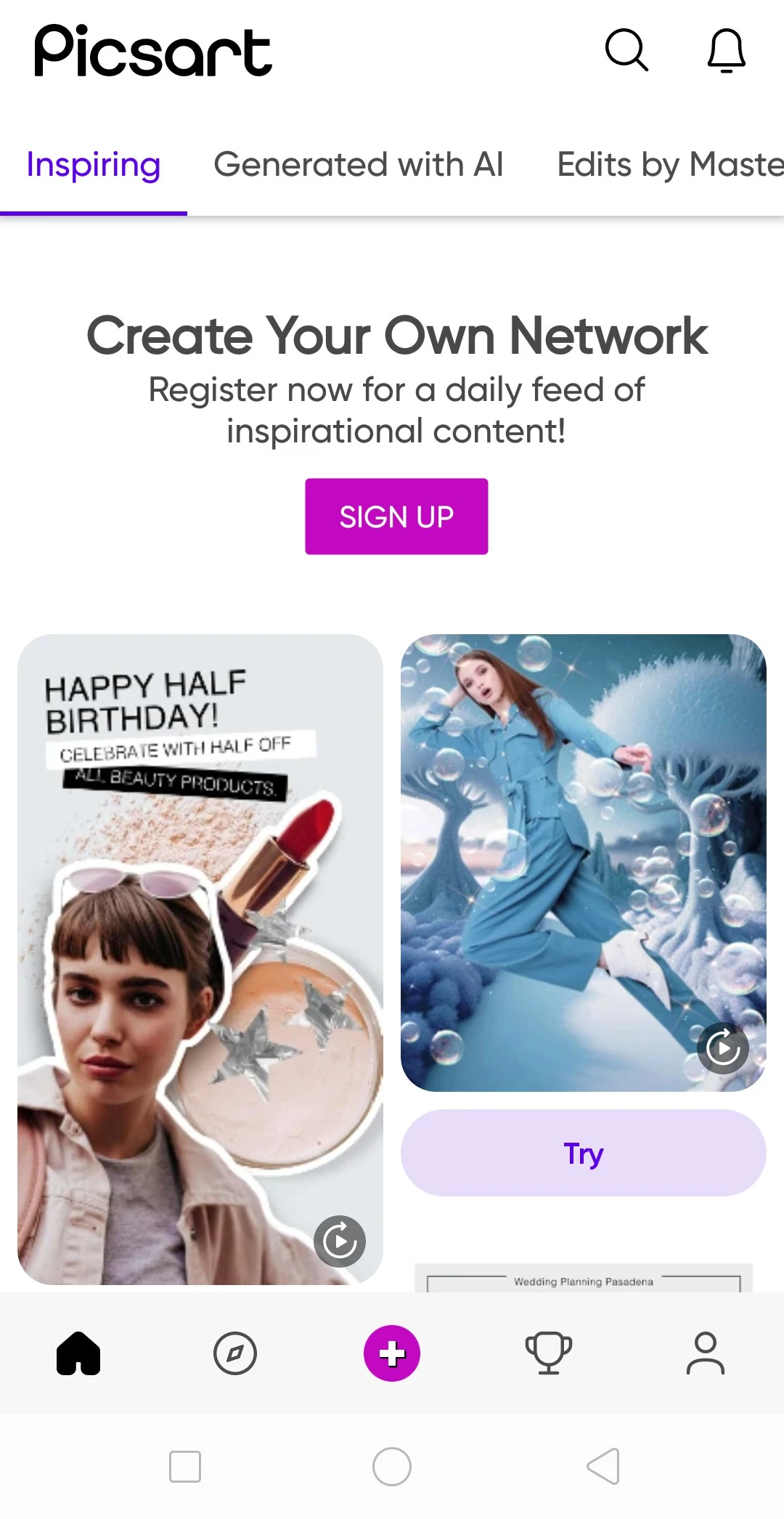 Sign Up method of the app